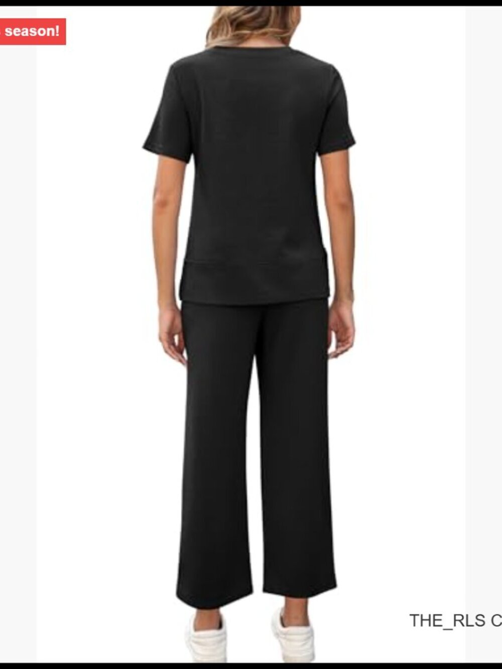 Side Slit Lounge Set with Wide Leg Tracksuit, 2 Piece Cozy Loungewear - Picture 5 of 7